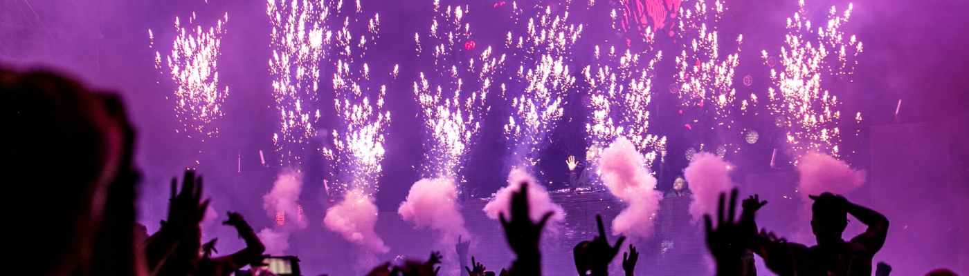 purple fireworks effect