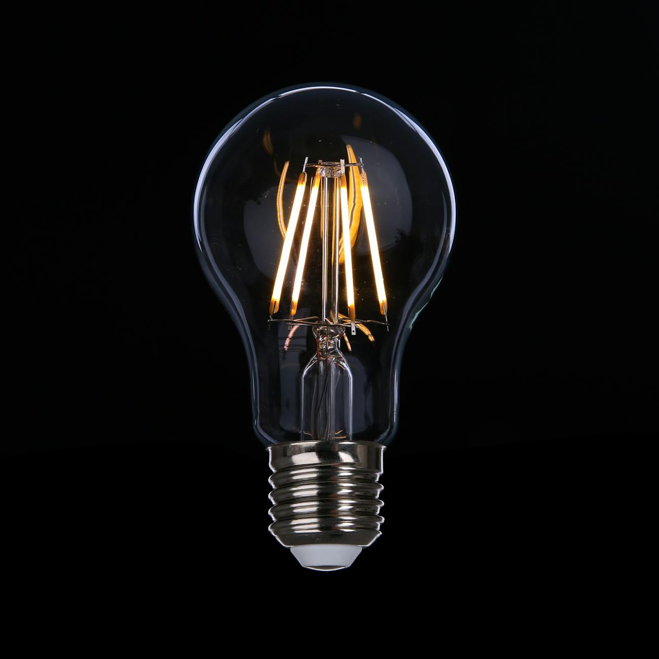 clear glass light bulb